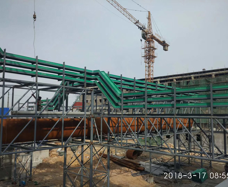 玻璃鋼橋架及安裝現場