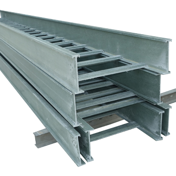 灰色梯式玻璃（lí）鋼電纜橋架